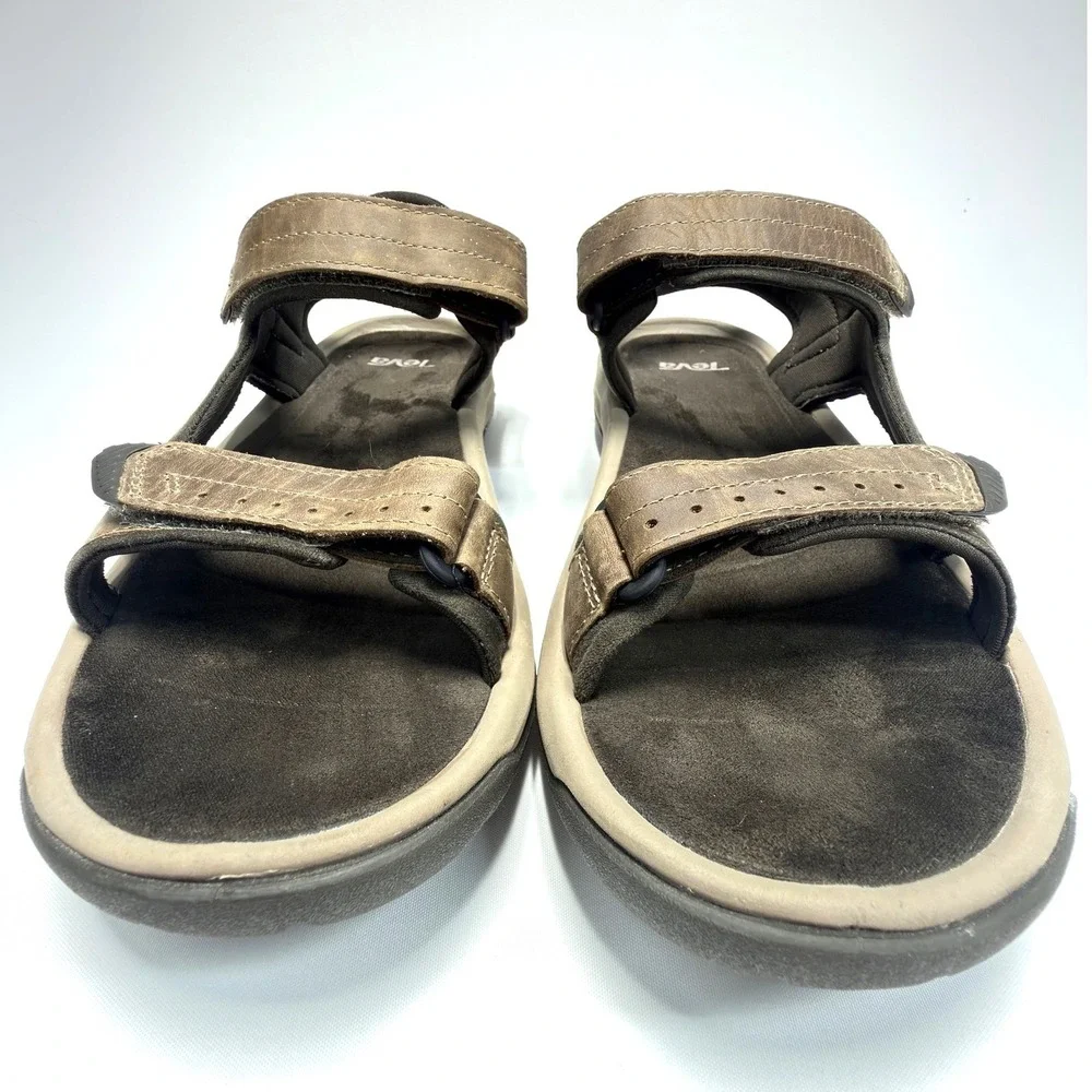 Teva Terra Fi Lite Leather Sport Sandals Men's Size 13 Brown Hiking Outdoor